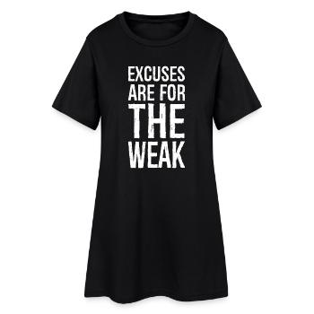 Les excuses sont pour les faibles - Robe T-shirt Femme - noir - Devant