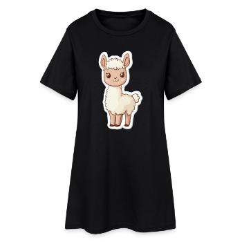 Llama Alpaca Llama Animal Gift - Women’s T-Shirt Dress - black - Front