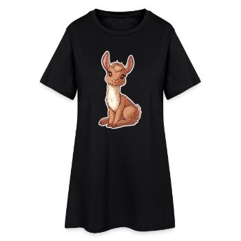 Lama Alpaga Lama Lama Cadeau Animal - Robe T-shirt Femme - noir - Devant