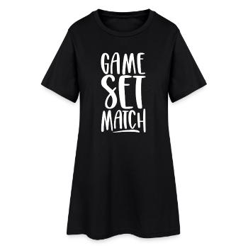 Game Set Match - Women’s T-Shirt Dress - black - Front