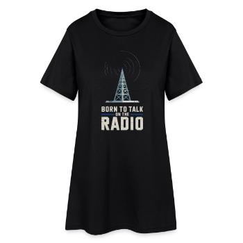Né pour parler sur la radio Funk Presenter - Robe T-shirt Femme - noir - Devant