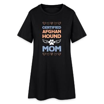 Maman de chien afghan certifiée - Robe T-shirt Femme - noir - Devant