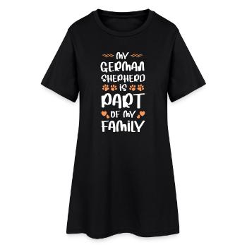 Berger allemand – Membre de la famille - Robe T-shirt Femme - noir - Devant