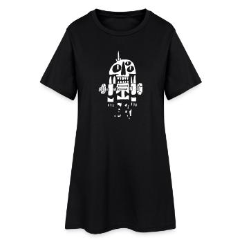 squelette - Robe T-shirt Femme - noir - Devant