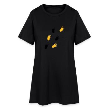 Baby pieds - Robe T-shirt Femme - noir - Devant
