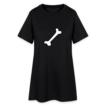Knochen - Bone 2 - Frauen T-Shirt-Kleid - Schwarz - Vorne