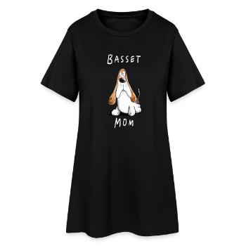 Basset Hound Mama I Chien Mama I Chiens Maîtresse - Robe T-shirt Femme - noir - Devant