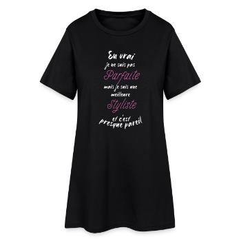 Ich bin der beste Stylist - Frauen T-Shirt-Kleid - Schwarz - Vorne