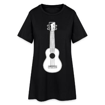 Croquis de ukulélé - Robe T-shirt Femme - noir - Devant
