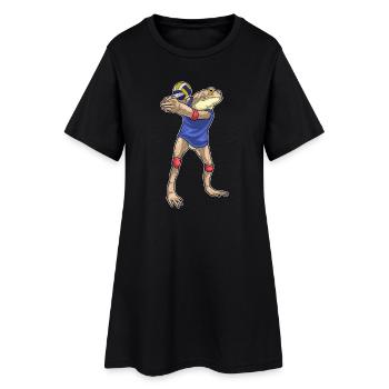 Frog Volleyball Player Volleyball - Women’s T-Shirt Dress - black - Front