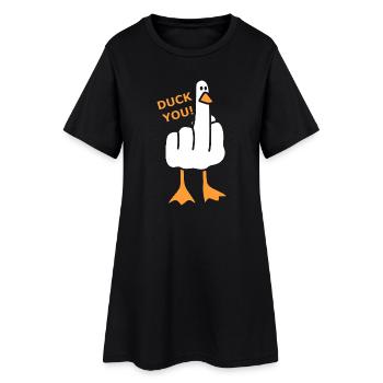 Vilain canard - Canard toi ! - Robe T-shirt Femme - noir - Devant