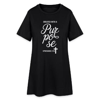 Created With a Pure Purpose - Women’s T-Shirt Dress - black - Front