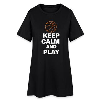 RESTEZ CALMES ET JOUEZ AU BASKET, FANS DE BB GIFT - Robe T-shirt Femme - noir - Devant