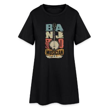 Banjo Vintage Banjo Banjo Musique country, - Robe T-shirt Femme - noir - Devant