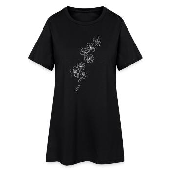 Blossom Lines Cherry Blossoms - Women’s T-Shirt Dress - black - Front