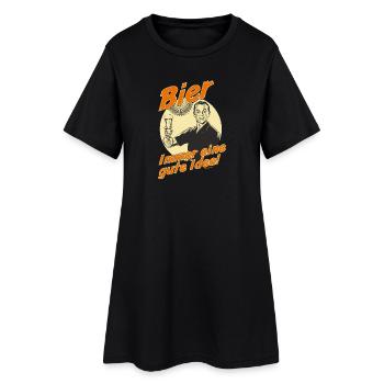 AD Bier gute Idee - Geburtstags Geschenk - - Frauen T-Shirt-Kleid - Schwarz - Vorne