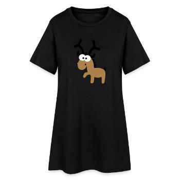 rennes - Robe T-shirt Femme - noir - Devant
