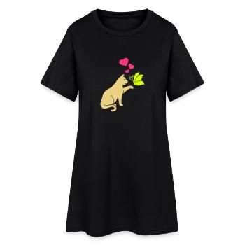 Chat - Robe T-shirt Femme - noir - Devant