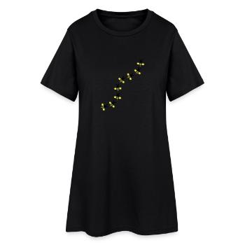 Biene - Frauen T-Shirt-Kleid - Schwarz - Vorne