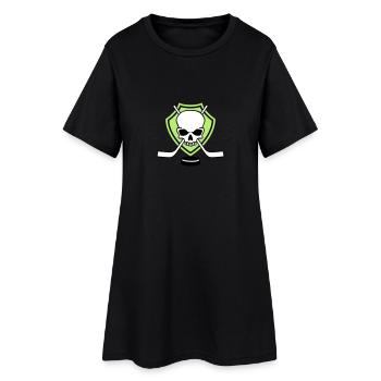 Hockey Skull and Bats - Robe T-shirt Femme - noir - Devant