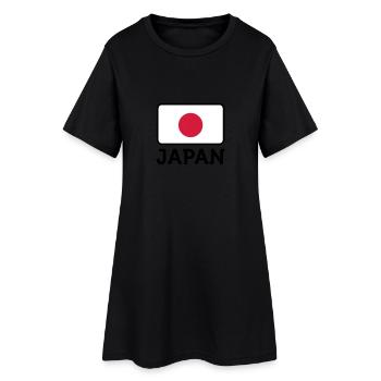 Drapeau national du Japon - Robe T-shirt Femme - noir - Devant