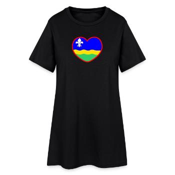 Le cœur du drapeau du Flefoland Flevoland - Robe T-shirt Femme - noir - Devant