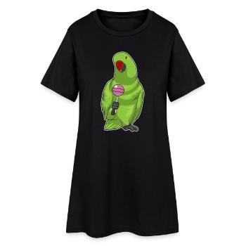 Parrot lollipop - Women’s T-Shirt Dress - black - Front
