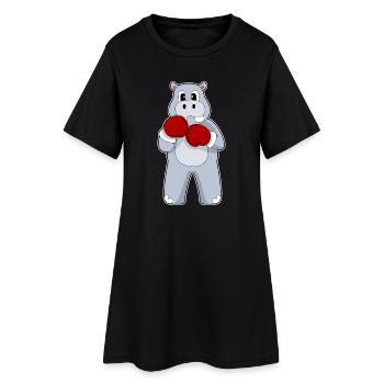 Hippo Boxer Gants de boxe Boxe - Robe T-shirt Femme - noir - Devant