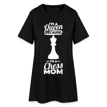 Chess mom - Women’s T-Shirt Dress - black - Front