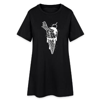 Brainfood 3 Invert - Women’s T-Shirt Dress - black - Front