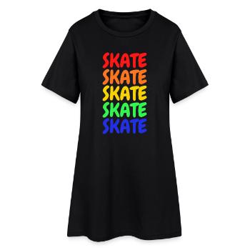 Patin - Robe T-shirt Femme - noir - Devant