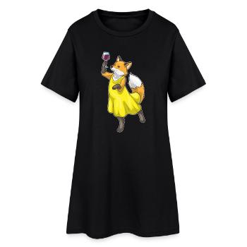 Fuchs Red Wine - Women’s T-Shirt Dress - black - Front