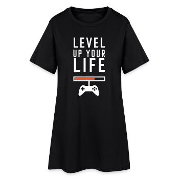 Améliore ton niveau de vie gaming - Robe T-shirt Femme - noir - Devant