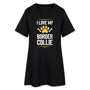 J’adore mon Border Collie - Robe T-shirt Femme - noir - Devant