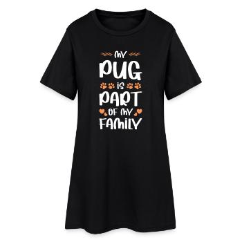 Mon chien fait partie de la famille - Robe T-shirt Femme - noir - Devant