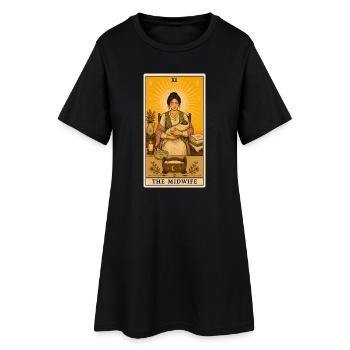 Sage-femme | Tarot Naissance Bébé - Robe T-shirt Femme - noir - Devant