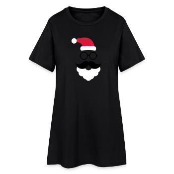 Hipster Santa Claus - Robe T-shirt Femme - noir - Devant
