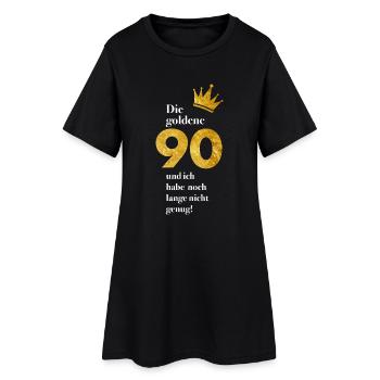 90 Jahre Gold Geburtstag - Frauen T-Shirt-Kleid - Schwarz - Vorne