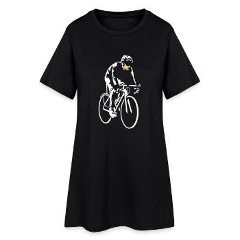 radfahrer_042013_a_2c - Frauen T-Shirt-Kleid - Schwarz - Vorne
