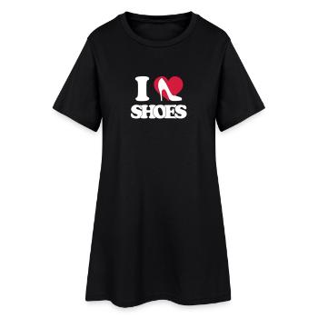 I love shoes - Robe T-shirt Femme - noir - Devant