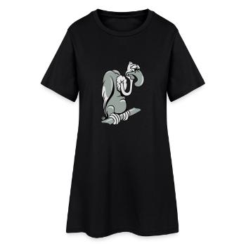 vautour drôle - Robe T-shirt Femme - noir - Devant