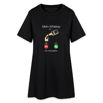 Geschenk T-Shirt Whiskey Anruf gehen - Frauen T-Shirt-Kleid - Schwarz - Vorne