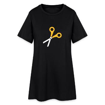 Ciseaux - Robe T-shirt Femme - noir - Devant