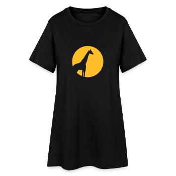 Girafe - Robe T-shirt Femme - noir - Devant