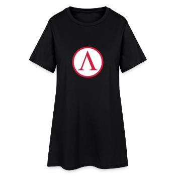 Spartan roundel - Robe T-shirt Femme - noir - Devant