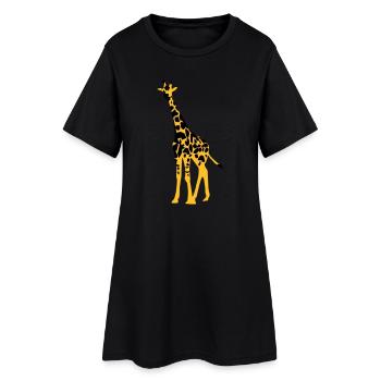 Girafe - Robe T-shirt Femme - noir - Devant