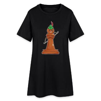 Chess piece pawn chess - Women’s T-Shirt Dress - black - Front