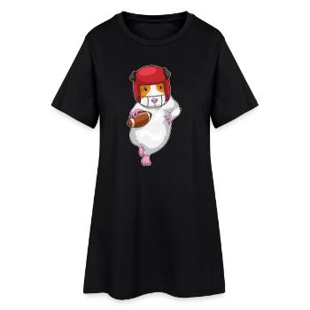 Guinea Pig American Football Sport - Women’s T-Shirt Dress - black - Front