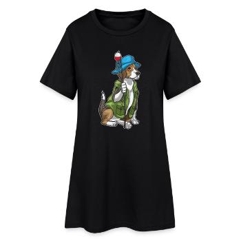 Canne à pêche pour pêche de pêche pour pêcheurs de pêche - Robe T-shirt Femme - noir - Devant