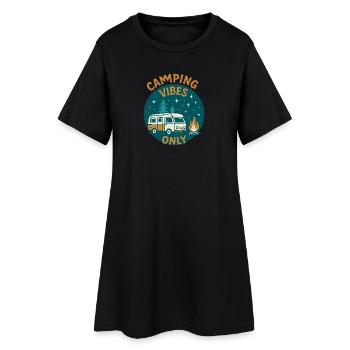 Camping Vibes Only - Leisure Design - Women’s T-Shirt Dress - black - Front